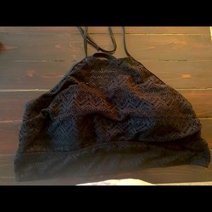Torrid Black Halter Swim Top Size 4
